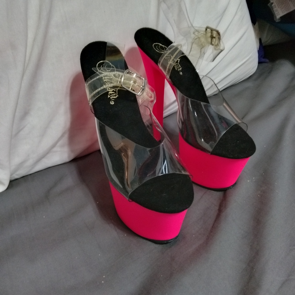 Pleaser, New w/o box, Neon Pink stripper shoes.